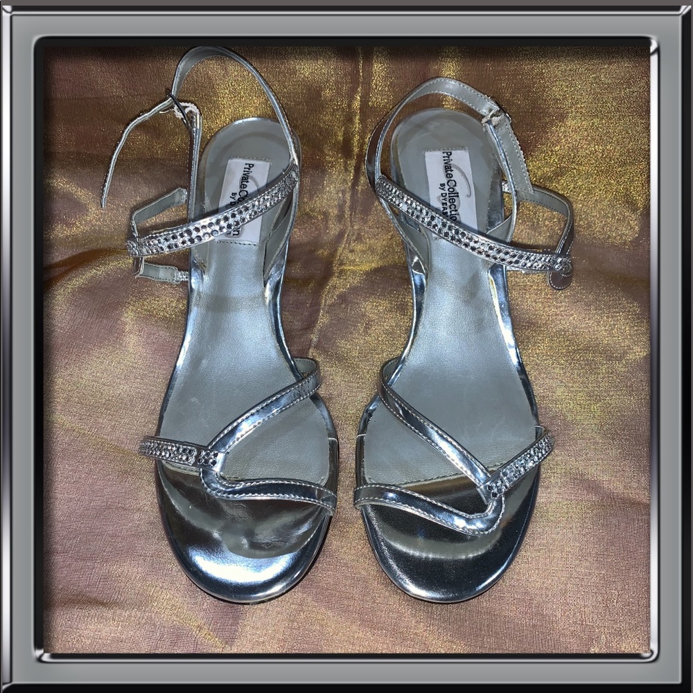 Silver Dress Shoe With Rhinestones NIB